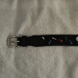 Stylish Black Belt with Colorful Accents